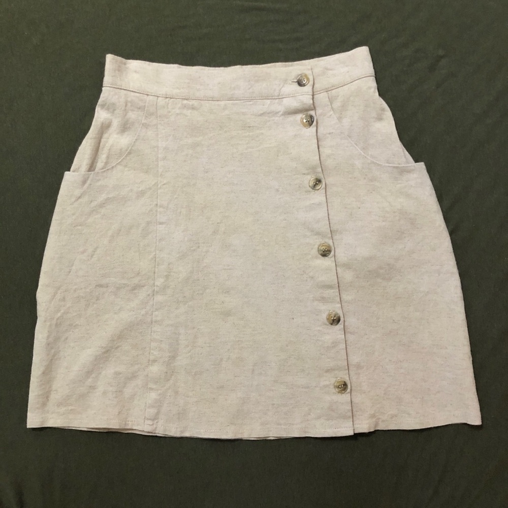 Meemoza | Linen A-line pencil skirt (W28)